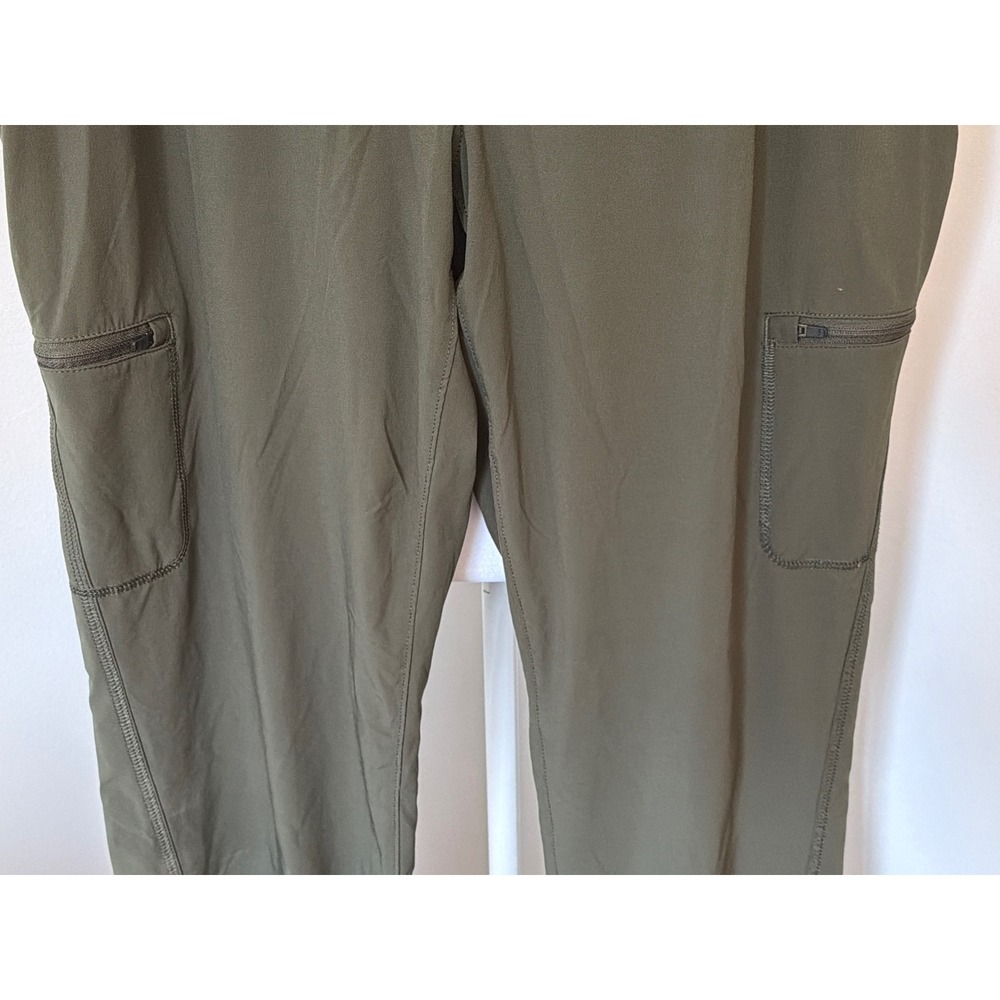 Eddie Bauer Rainier Fleece Lined Pants Womens 10 Olive Cargo Joggers Hiking - Picture 3 of 11